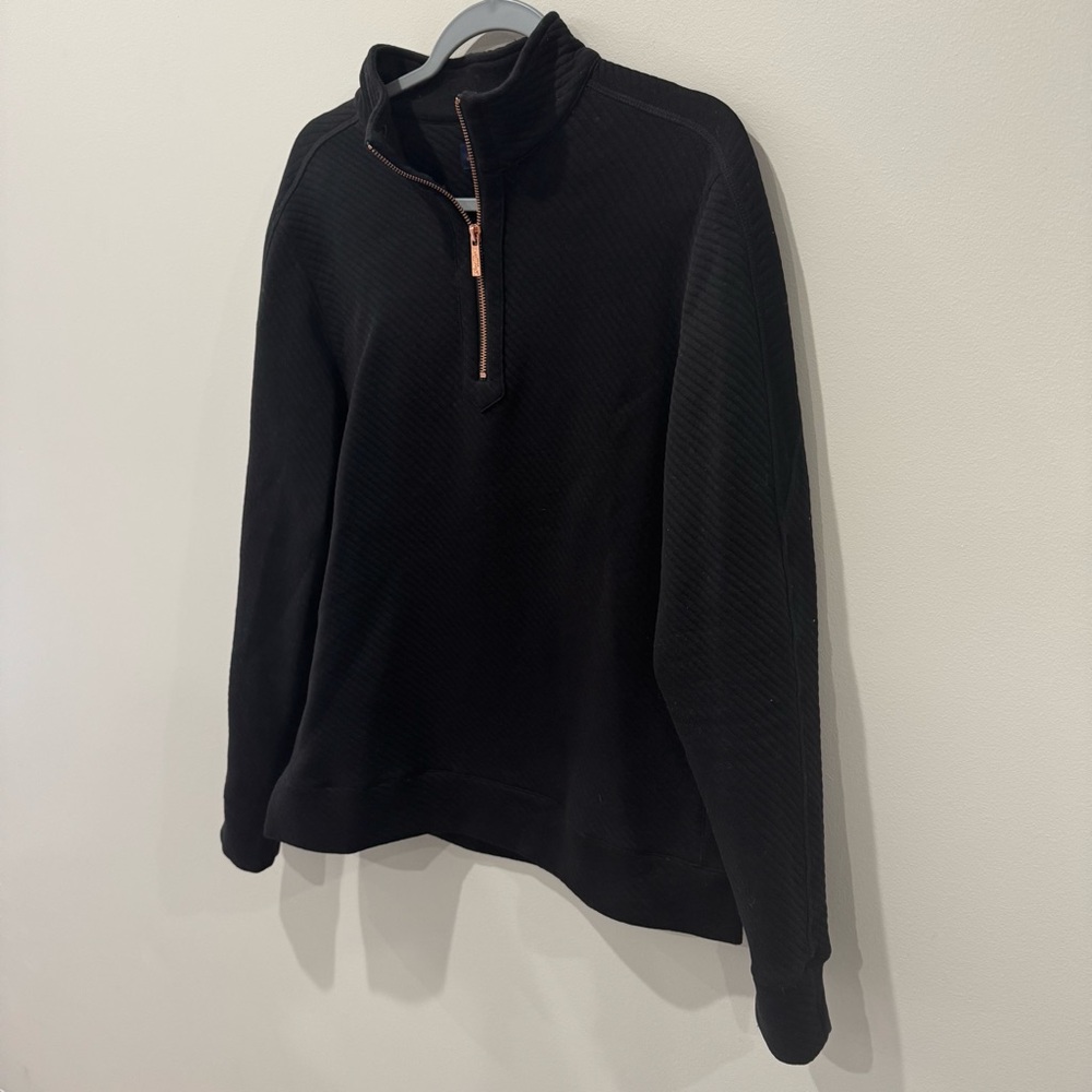 Good Man Size Medium Quilted Black Quarter Zip - Picture 3 of 6